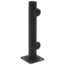 vidaXL Base de sombrilla para mástil de Ø32/34/38 mm acero negro mate