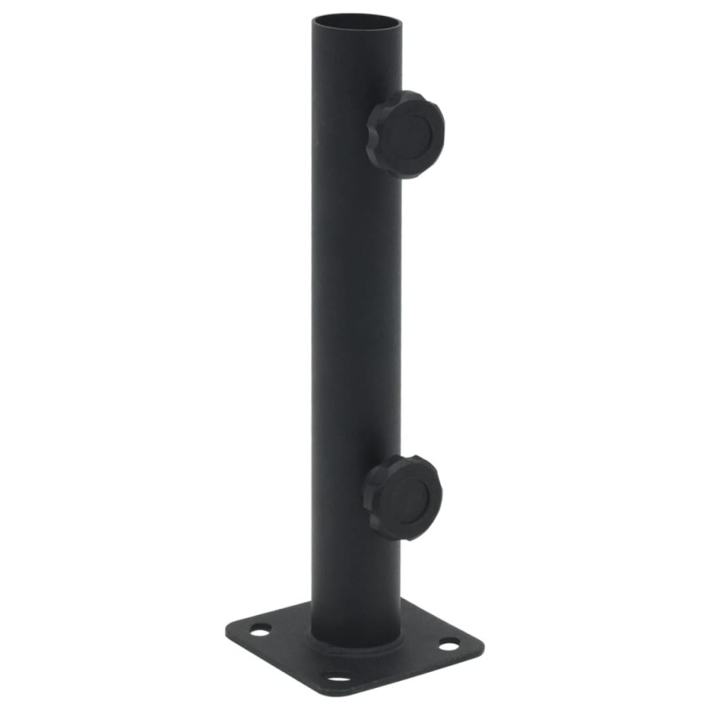 vidaXL Base de sombrilla para mástil de Ø32/34/38 mm acero negro mate vidaXL Base de sombrilla para mástil de Ø32/34/38 mm acero negro mate