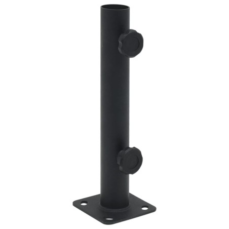 vidaXL Base de sombrilla para mástil de Ø32/34/38 mm acero negro mate