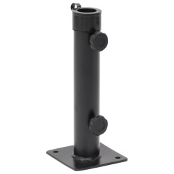 vidaXL Base de sombrilla para mástil de Ø38/48 mm acero negro mate