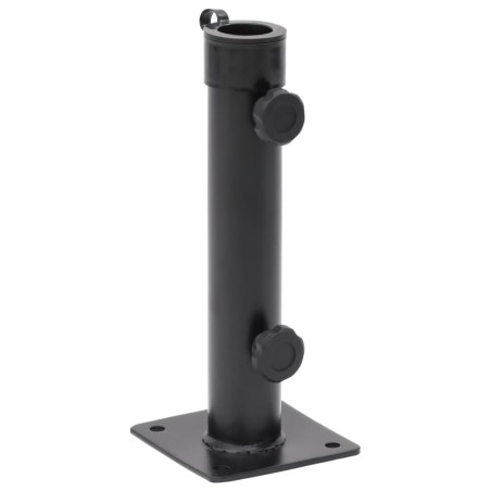 vidaXL Base de sombrilla para mástil de Ø38/48 mm acero negro mate