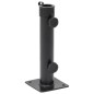 vidaXL Base de sombrilla para mástil de Ø38/48 mm acero negro mate vidaXL Base de sombrilla para mástil de Ø38/48 mm acero negro mate