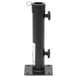 vidaXL Base de sombrilla para mástil de Ø38/48 mm acero negro mate
