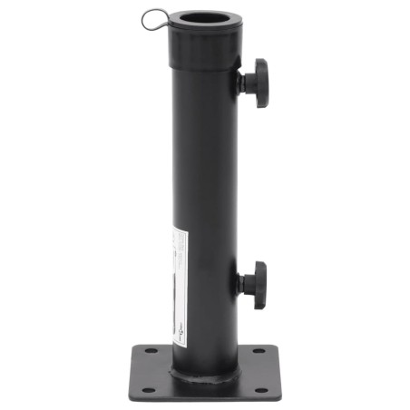 vidaXL Base de sombrilla para mástil de Ø38/48 mm acero negro mate