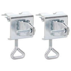 vidaXL Abrazaderas de sombrilla de balcón 2 uds acero galvanizado 32mm