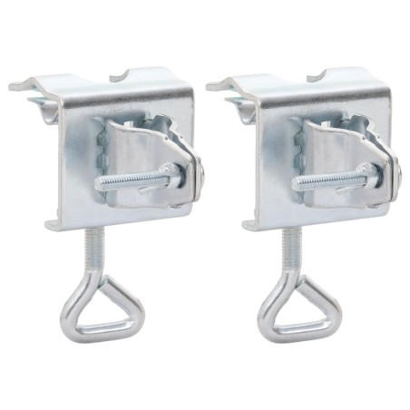 vidaXL Abrazaderas de sombrilla de balcón 2 uds acero galvanizado 32mm
