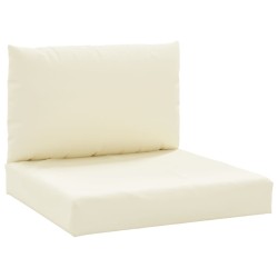 vidaXL Cojines para palés 2 unidades tela Oxford blanco crema