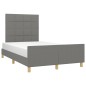 vidaXL Estructura de cama con cabecero tela gris oscuro 120x190 cm vidaXL Estructura de cama con cabecero tela gris oscuro 120x190 cm