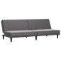 vidaXL Juego de sofás 2 piezas cuero sintético gris vidaXL Juego de sofás 2 piezas cuero sintético gris