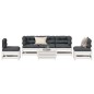 vidaXL Set muebles jardín 6 pzas con cojines madera maciza pino blanco vidaXL Set muebles jardín 6 pzas con cojines madera maciza pino blanco