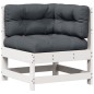 vidaXL Set muebles jardín 6 pzas con cojines madera maciza pino blanco vidaXL Set muebles jardín 6 pzas con cojines madera maciza pino blanco