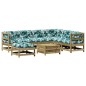 vidaXL Juego de muebles jardín 8 pzas y cojines madera pino impregnada vidaXL Juego de muebles jardín 8 pzas y cojines madera pino impregnada