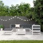 vidaXL Set muebles jardín con cojines 8 pzas madera maciza pino blanco vidaXL Set muebles jardín con cojines 8 pzas madera maciza pino blanco