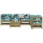 vidaXL Juego de muebles jardín 6 pzas y cojines madera pino impregnada vidaXL Juego de muebles jardín 6 pzas y cojines madera pino impregnada
