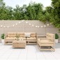 vidaXL Juego de muebles de jardín 6 pzas y cojines madera maciza pino vidaXL Juego de muebles de jardín 6 pzas y cojines madera maciza pino