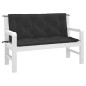 vidaXL Cojines de banco de jardín 2 uds tela Oxford negro 120x50x7 cm vidaXL Cojines de banco de jardín 2 uds tela Oxford negro 120x50x7 cm
