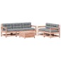 vidaXL Juego de muebles jardín 6 pzas y cojines madera abeto Douglas vidaXL Juego de muebles jardín 6 pzas y cojines madera abeto Douglas