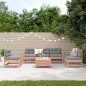 vidaXL Juego de muebles jardín 6 pzas y cojines madera abeto Douglas vidaXL Juego de muebles jardín 6 pzas y cojines madera abeto Douglas