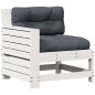 vidaXL Set muebles jardín 7 pzas con cojines madera maciza pino blanco vidaXL Set muebles jardín 7 pzas con cojines madera maciza pino blanco
