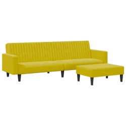 vidaXL Juego de sofás 2 piezas terciopelo amarillo