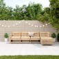 vidaXL Juego de muebles de jardín 5 pzas y cojines madera maciza pino vidaXL Juego de muebles de jardín 5 pzas y cojines madera maciza pino