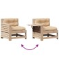 vidaXL Juego de muebles de jardín 5 pzas y cojines madera maciza pino vidaXL Juego de muebles de jardín 5 pzas y cojines madera maciza pino