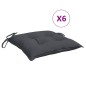 vidaXL Cojines sillas de jardín 6 uds tela Oxford antracita 40x40x7 cm vidaXL Cojines sillas de jardín 6 uds tela Oxford antracita 40x40x7 cm