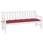 vidaXL Cojín de banco de jardín tela Oxford rojo tinto 180x50x7 cm vidaXL Cojín de banco de jardín tela Oxford rojo tinto 180x50x7 cm