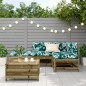 vidaXL Juego de muebles jardín 5 pzas y cojines madera pino impregnada vidaXL Juego de muebles jardín 5 pzas y cojines madera pino impregnada