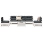 vidaXL Set muebles jardín 6 pzas con cojines madera maciza pino blanco vidaXL Set muebles jardín 6 pzas con cojines madera maciza pino blanco