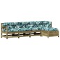 vidaXL Juego de muebles jardín 5 pzas y cojines madera pino impregnada vidaXL Juego de muebles jardín 5 pzas y cojines madera pino impregnada