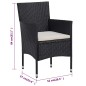 vidaXL Juego de comedor de jardín 3 piezas con cojines marrón vidaXL Juego de comedor de jardín 3 piezas con cojines marrón