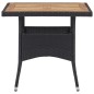 vidaXL Juego comedor jardín 5 pzas ratán sintético madera maciza negro vidaXL Juego comedor jardín 5 pzas ratán sintético madera maciza negro