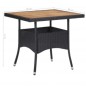 vidaXL Juego comedor jardín 5 pzas ratán sintético madera maciza negro vidaXL Juego comedor jardín 5 pzas ratán sintético madera maciza negro