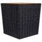 vidaXL Set de bistró jardín 3 pzas ratán sintético madera maciza negro vidaXL Set de bistró jardín 3 pzas ratán sintético madera maciza negro