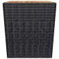 vidaXL Set de bistró jardín 3 pzas ratán sintético madera maciza negro vidaXL Set de bistró jardín 3 pzas ratán sintético madera maciza negro