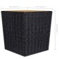 vidaXL Set de bistró jardín 3 pzas ratán sintético madera maciza negro vidaXL Set de bistró jardín 3 pzas ratán sintético madera maciza negro