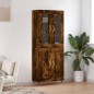 vidaXL Aparador alto madera contrachapada roble ahumado 69,5x34x180 cm vidaXL Aparador alto madera contrachapada roble ahumado 69,5x34x180 cm
