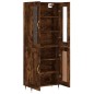 vidaXL Aparador alto madera contrachapada roble ahumado 69,5x34x180 cm vidaXL Aparador alto madera contrachapada roble ahumado 69,5x34x180 cm