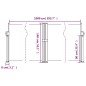 vidaXL Toldo lateral retráctil negro 140x1000 cm