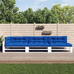 vidaXL Cojines para palés 7 piezas tela azul klein