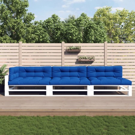 vidaXL Cojines para palés 7 piezas tela azul klein