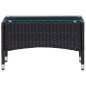 vidaXL Set muebles de jardín 2 piezas con cojín ratán sintético negro vidaXL Set muebles de jardín 2 piezas con cojín ratán sintético negro