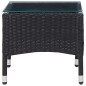 vidaXL Set muebles de jardín 2 piezas con cojín ratán sintético negro vidaXL Set muebles de jardín 2 piezas con cojín ratán sintético negro