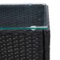 vidaXL Set muebles de jardín 2 piezas con cojín ratán sintético negro vidaXL Set muebles de jardín 2 piezas con cojín ratán sintético negro
