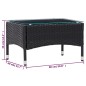 vidaXL Set muebles de jardín 2 piezas con cojín ratán sintético negro vidaXL Set muebles de jardín 2 piezas con cojín ratán sintético negro