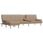 vidaXL Sofá cama en forma de L cuero sintético capuchino 255x140x70 cm vidaXL Sofá cama en forma de L cuero sintético capuchino 255x140x70 cm