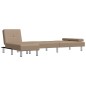 vidaXL Sofá cama en forma de L cuero sintético capuchino 255x140x70 cm vidaXL Sofá cama en forma de L cuero sintético capuchino 255x140x70 cm