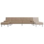 vidaXL Sofá cama en forma de L cuero sintético capuchino 255x140x70 cm vidaXL Sofá cama en forma de L cuero sintético capuchino 255x140x70 cm