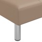vidaXL Sofá cama en forma de L cuero sintético capuchino 255x140x70 cm vidaXL Sofá cama en forma de L cuero sintético capuchino 255x140x70 cm